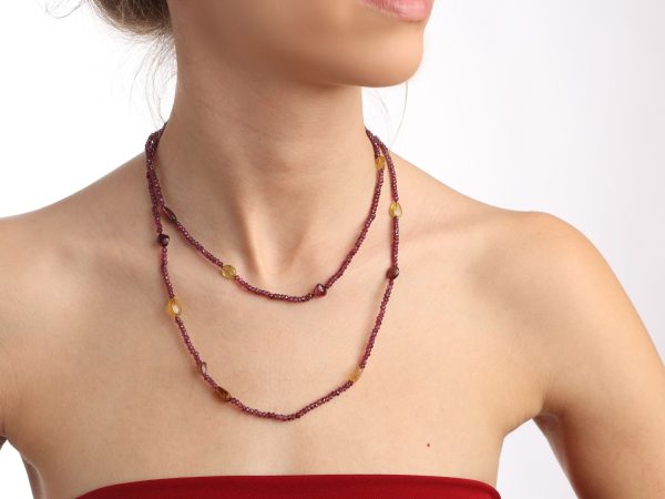 Collar de Granates y Turmalinas Primavera Borealys