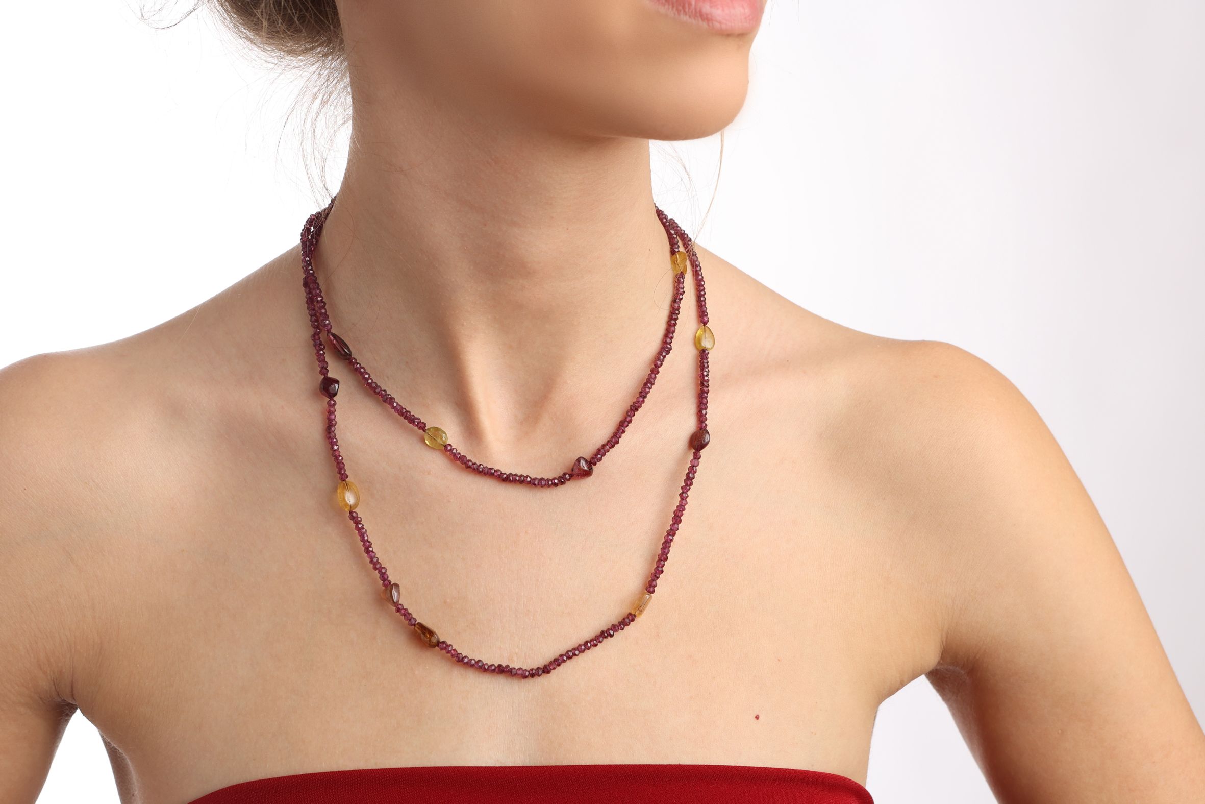 Collar de Granates y Turmalinas Primavera Borealys