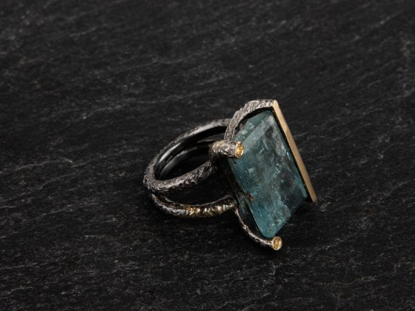 Anillo de Aguamarina Atolón Borealys