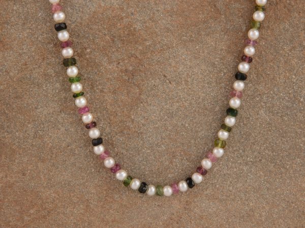 Collar de Perlas y Turmalinas Caribe Borealys