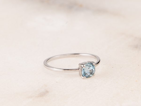 Anillo de Aguamarina Mediterráneo Borealys