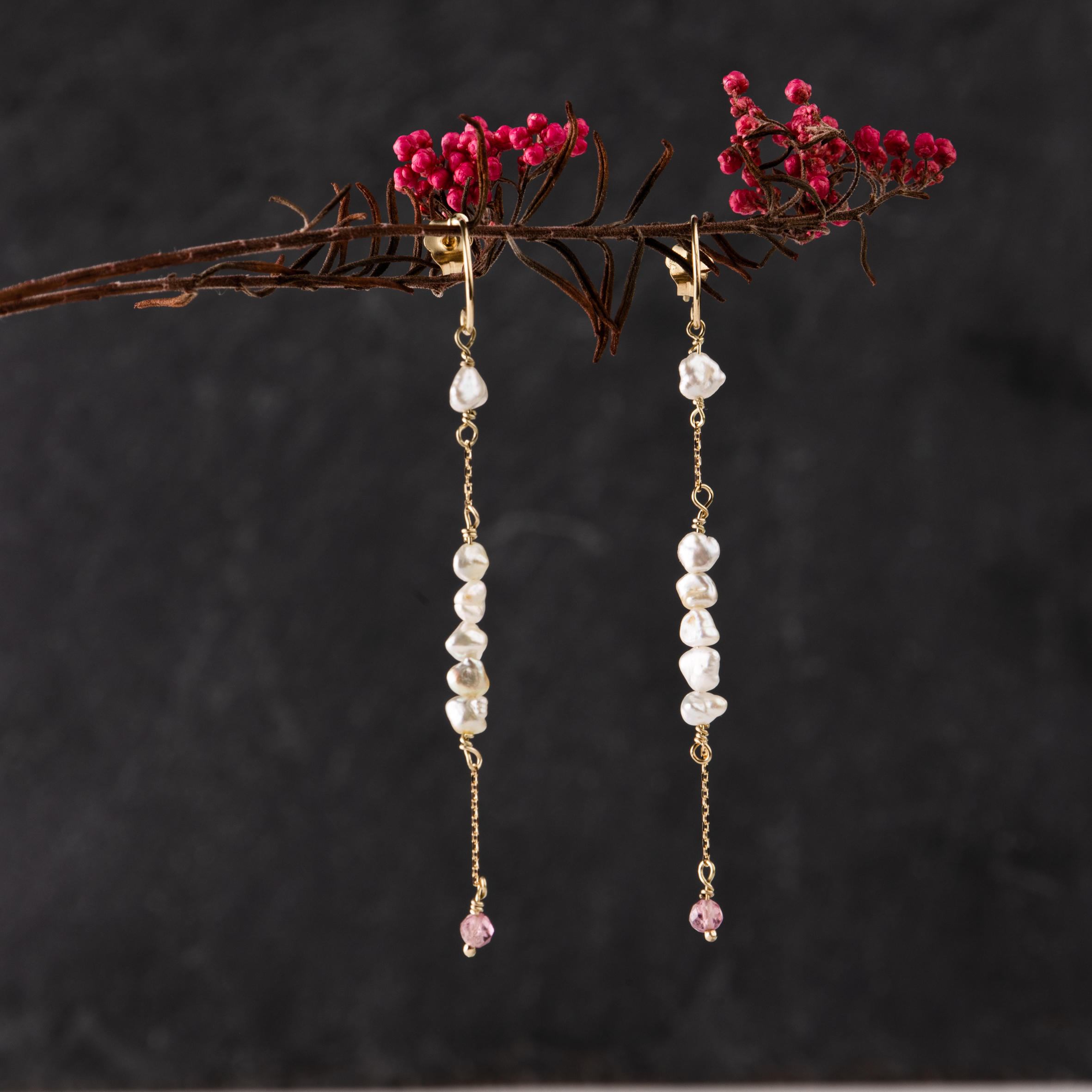Pendientes de Perlas Keshi - Borealys Bahamas