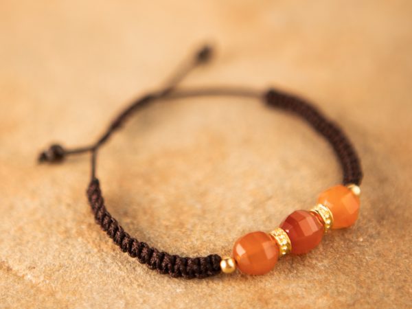 Pulsera de Cornalina Mandarina Borealys