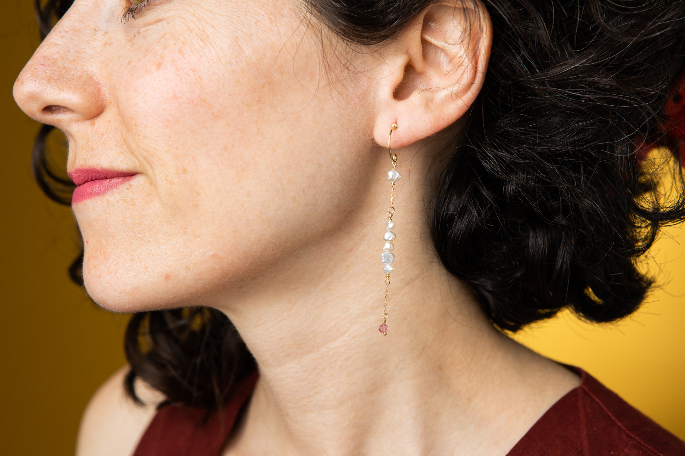 Pendientes de Perlas Keshi - Borealys Bahamas - Imagen 2