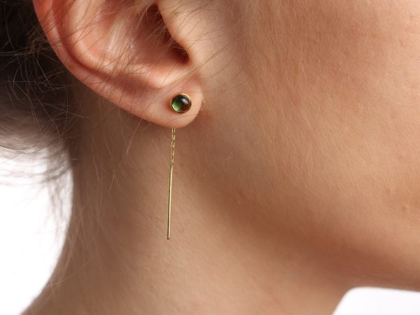 Pendientes Péndulo Turmalina Verde