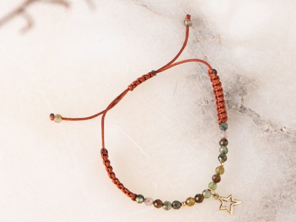 Pulsera de Turmalinas y Estrella de Oro Borealys