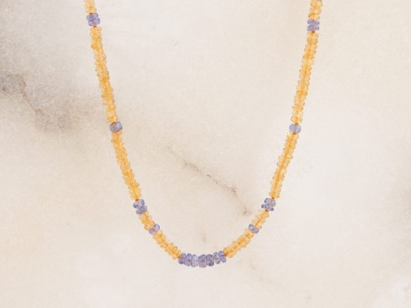 Collar de Citrinos y Tanzanitas Borealys